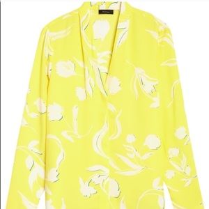 NEW Halogen Yellow + White Blouse
